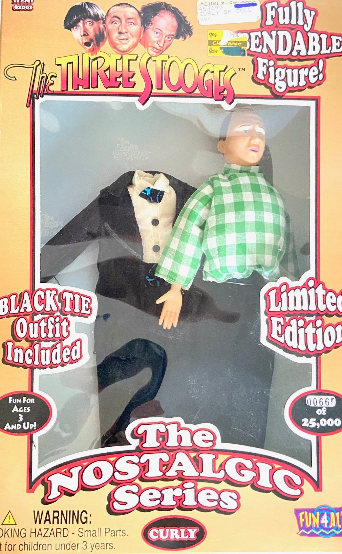 Three Stooges 1997 Curly Lt. Ed. Bendable Figure by Fun4All