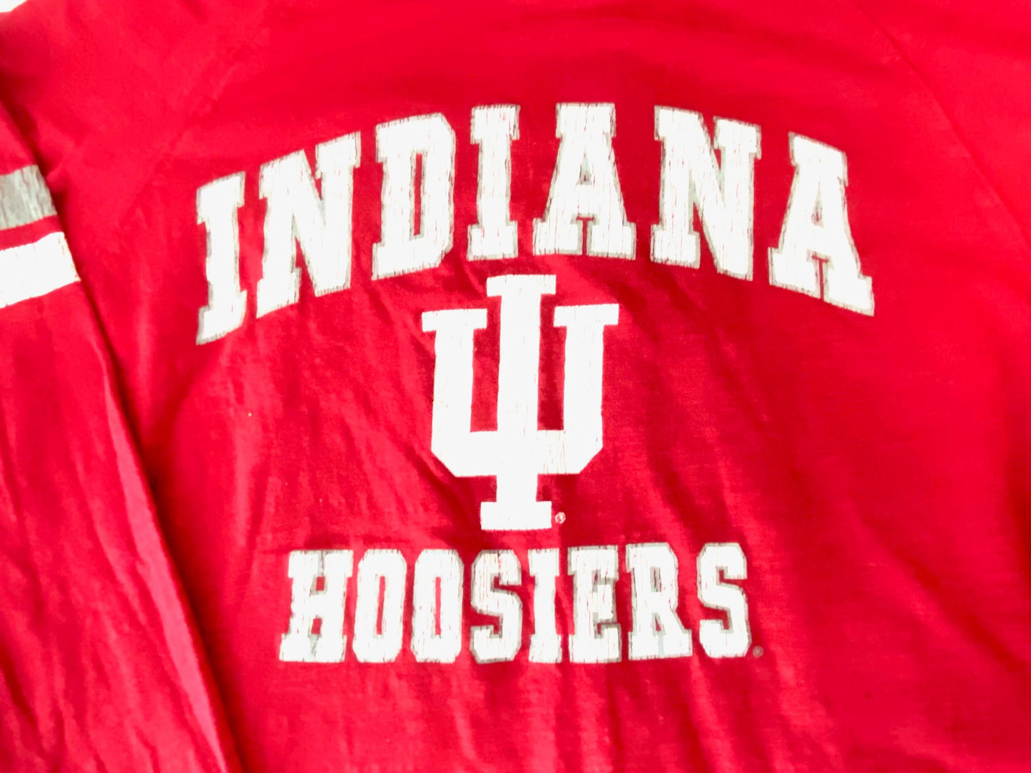 Indiana Hoosiers NCAA Red Adult Med. Long Sleeve Shirt (Used) by Colosseum