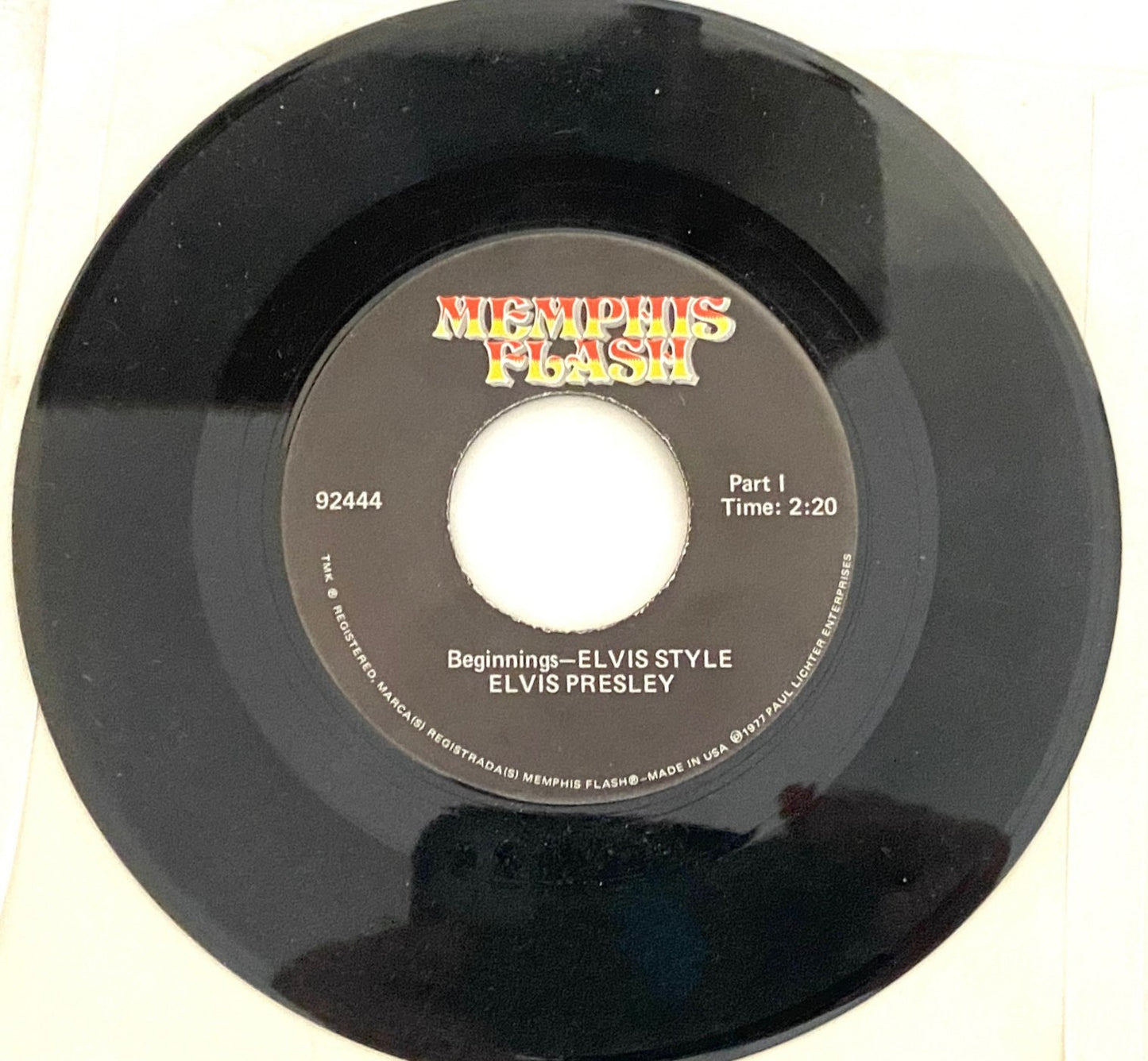 Elvis Presley 1955 "Beginnings" 45 RPM Interview (Used) by Memphis Flash