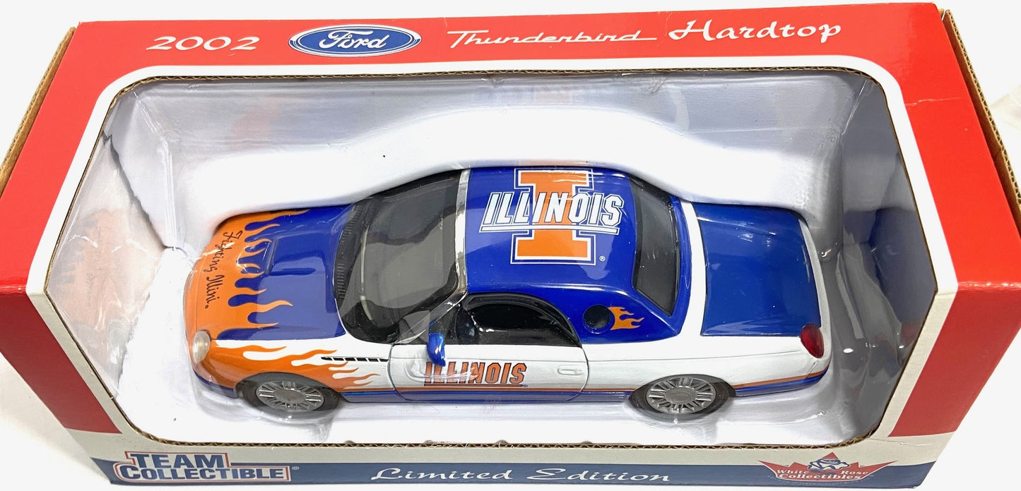 Illinois Fighting Illini Vintage 2002 NCAA 1:24 Ford Thunderbird by White Rose Collectibles