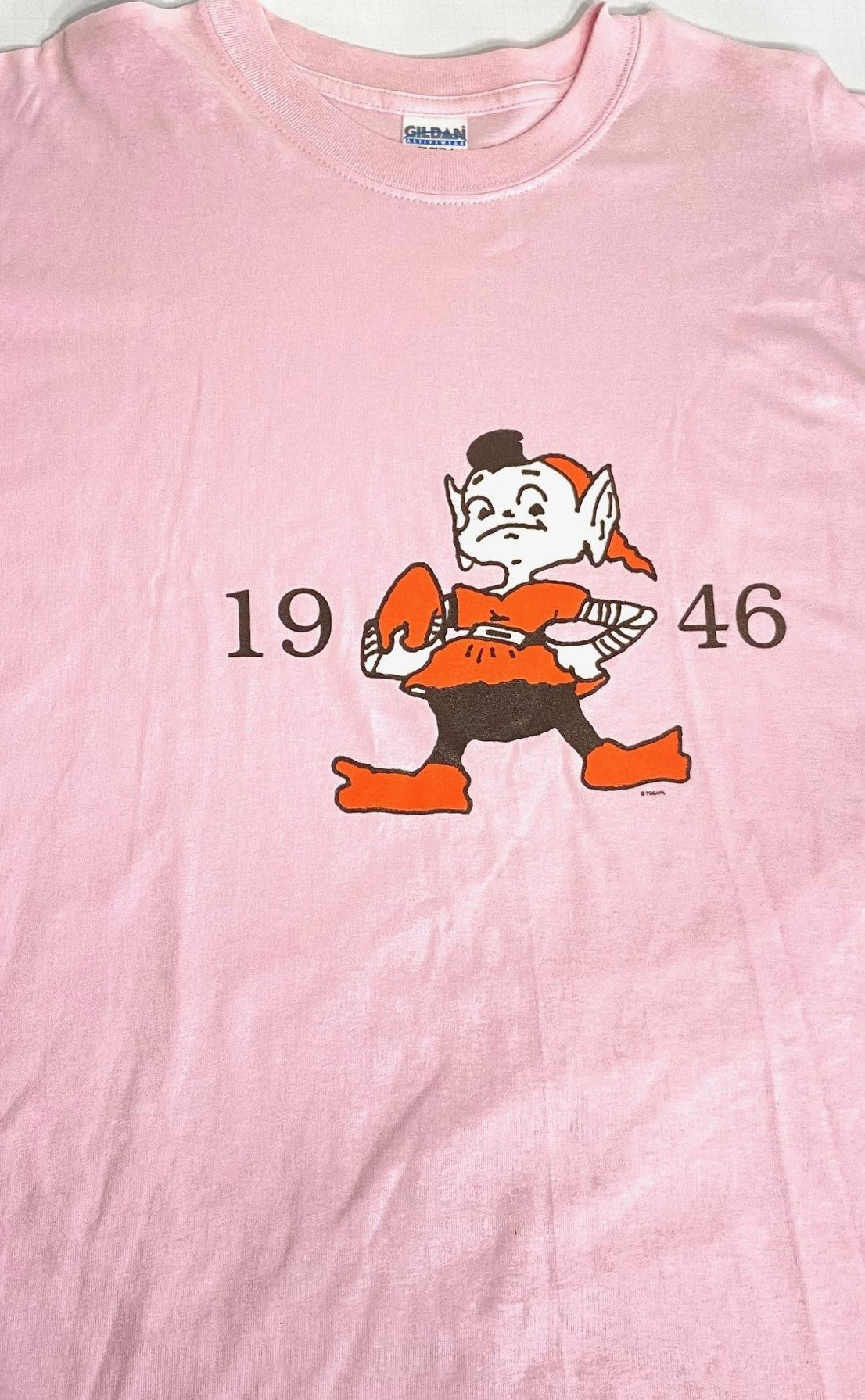 Cleveland Browns 1999 Pink XL Elf Cotton T-shirt by Unknown