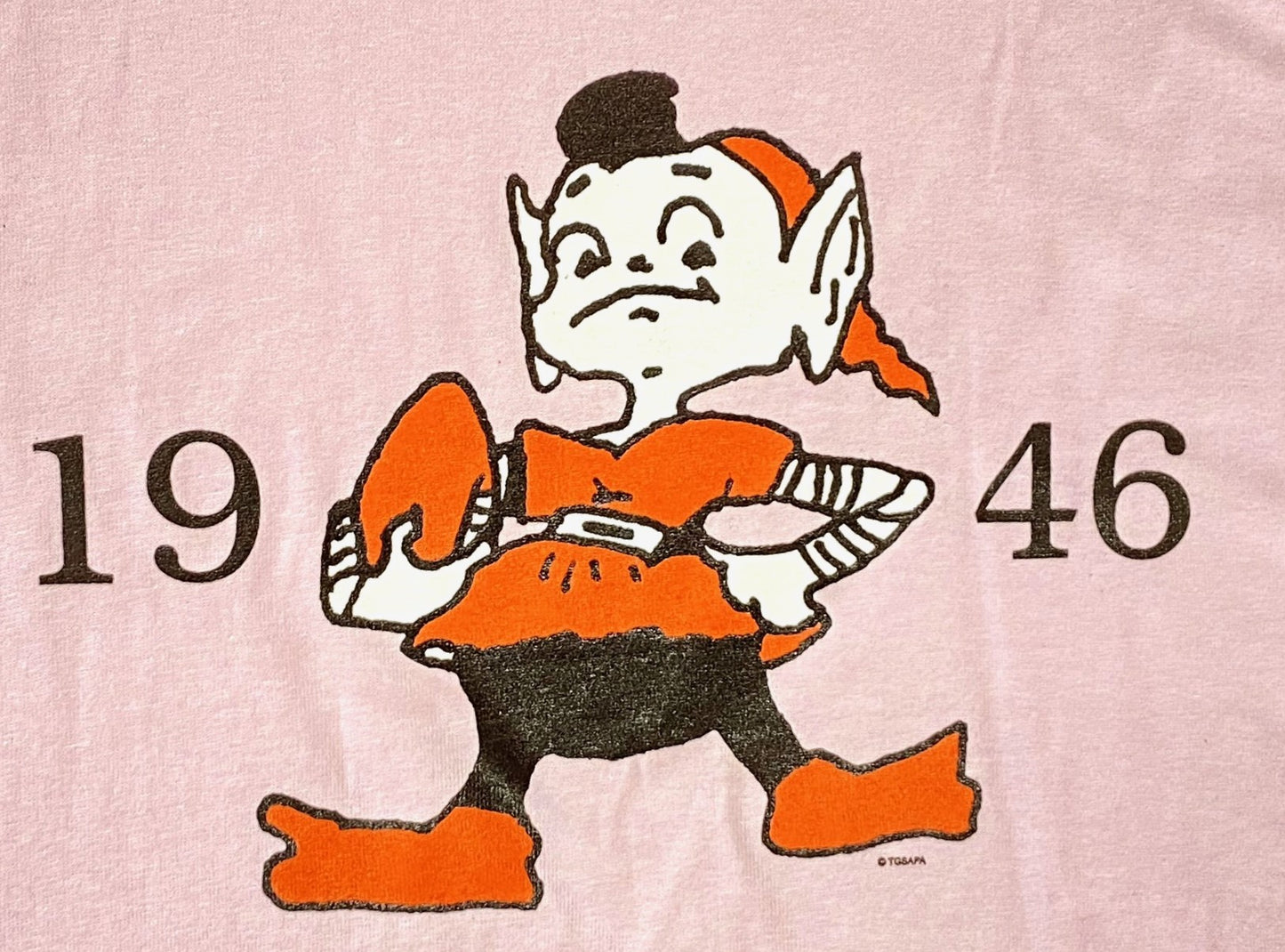 Cleveland Browns 1999 Pink XL Elf Cotton T-shirt by Unknown