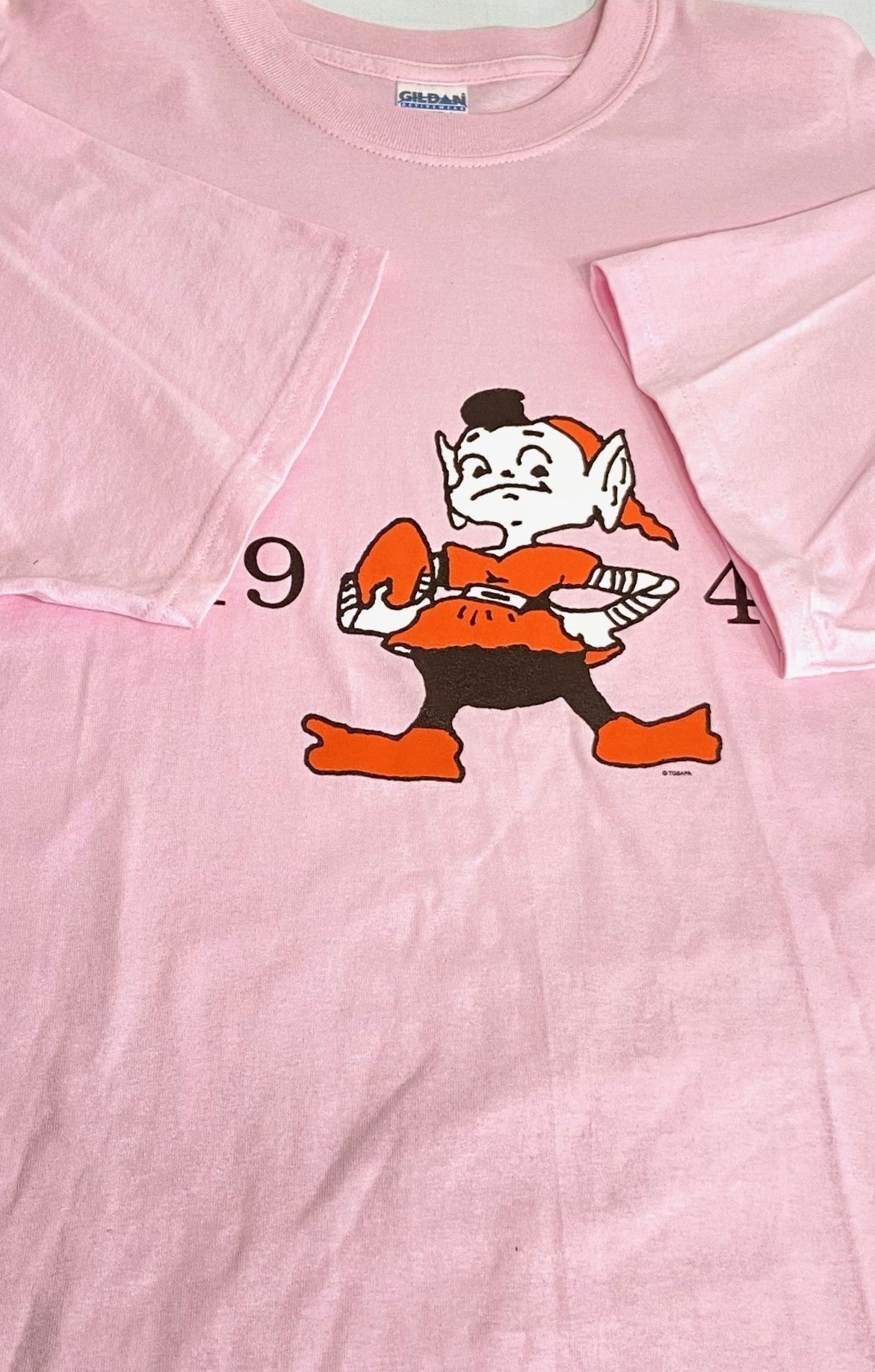 Cleveland Browns 1999 Pink XL Elf Cotton T-shirt by Unknown