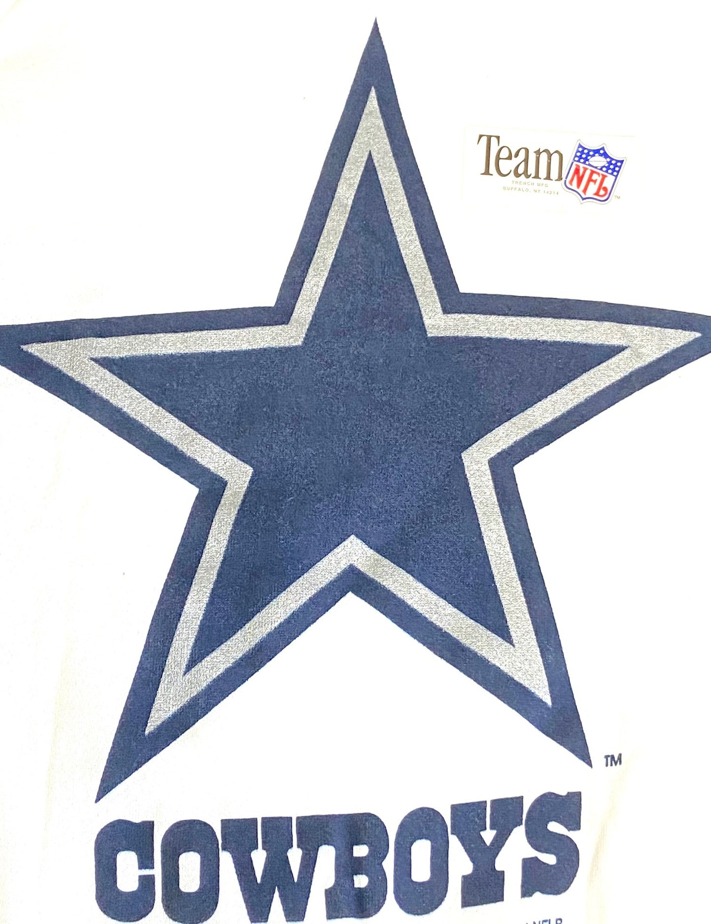 Dallas Cowboys 1994 White Medium Logo Sweatshirt by Team NFL