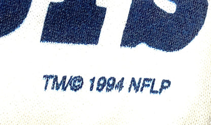 Dallas Cowboys 1994 White Medium Logo Sweatshirt by Team NFL