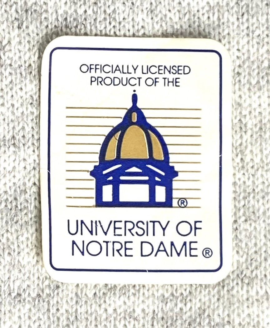 Notre Dame Fighting Irish 1999 NCAA Gray XL Sweatshirt by Trau & Loevner