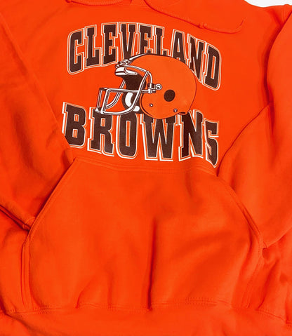 Cleveland Browns 1999 NFL Orange Hooded Logo Sweatshirt NOS by NFL Guildan