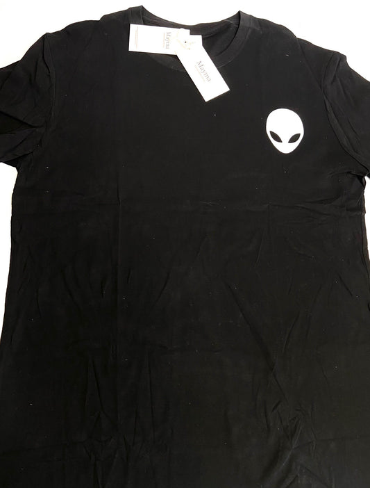 Alien Face 2010 Adult Black T-Shirt Size Med Thru XXL by Mayma