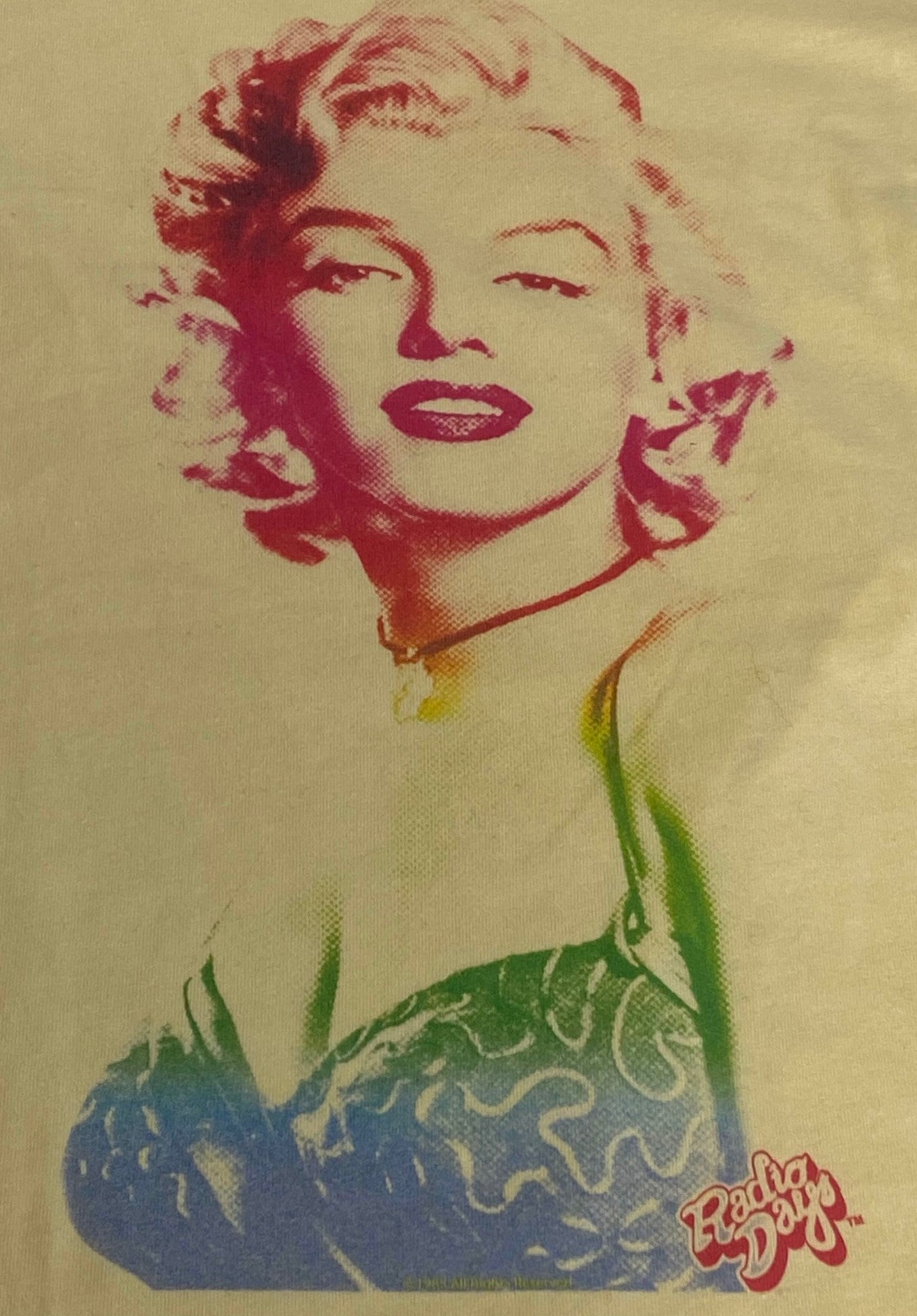 Marilyn Monroe Iconic Pose Ladies Small Yellow T-Shirt by Radio Days