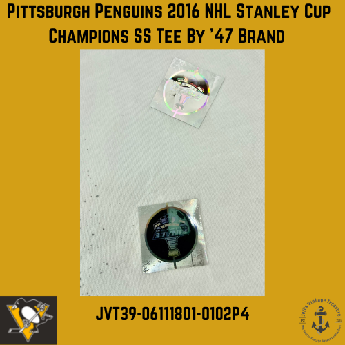 Pittsburgh Penguins 2016 NHL Stanley Cup Champions White Tee Shirt by '47 Brand