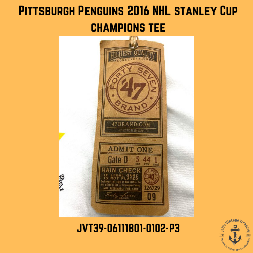 Pittsburgh Penguins 2016 NHL Stanley Cup Champions White Tee Shirt by '47 Brand