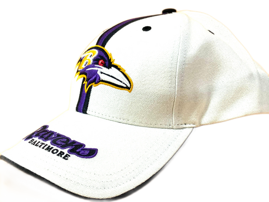 Baltimore Ravens Vintage NFL Cream 15% Wool Logo Cap by Twins Enterprise